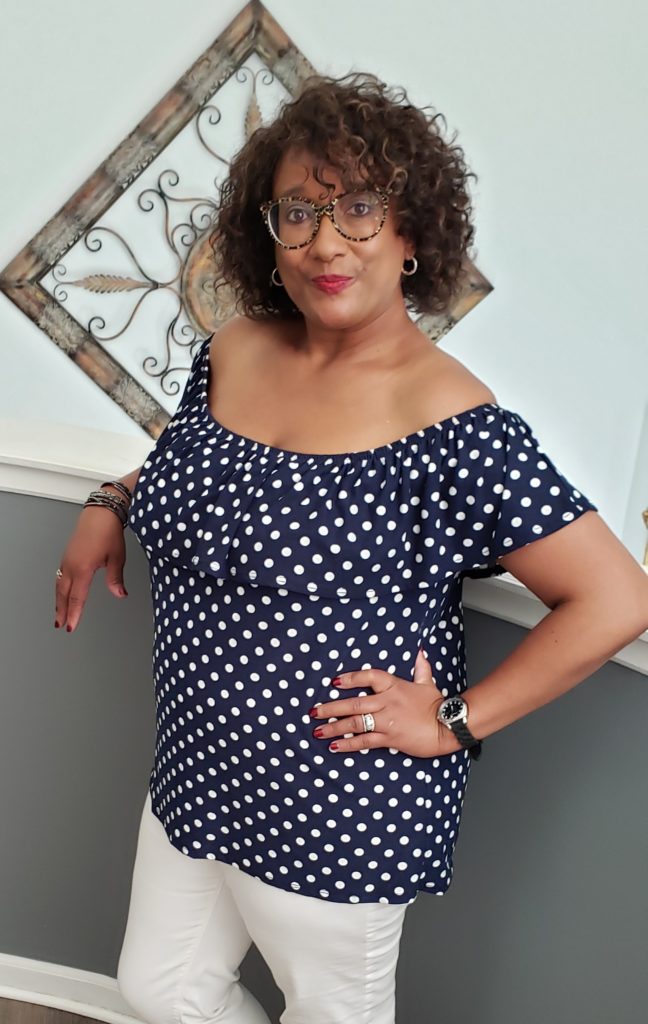 Coach Debs - Blue & White Polka Dot