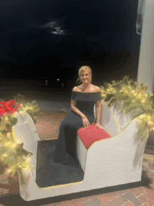 Susan Hall dressed to the nines. Inner Perspective Coaching Testimonial